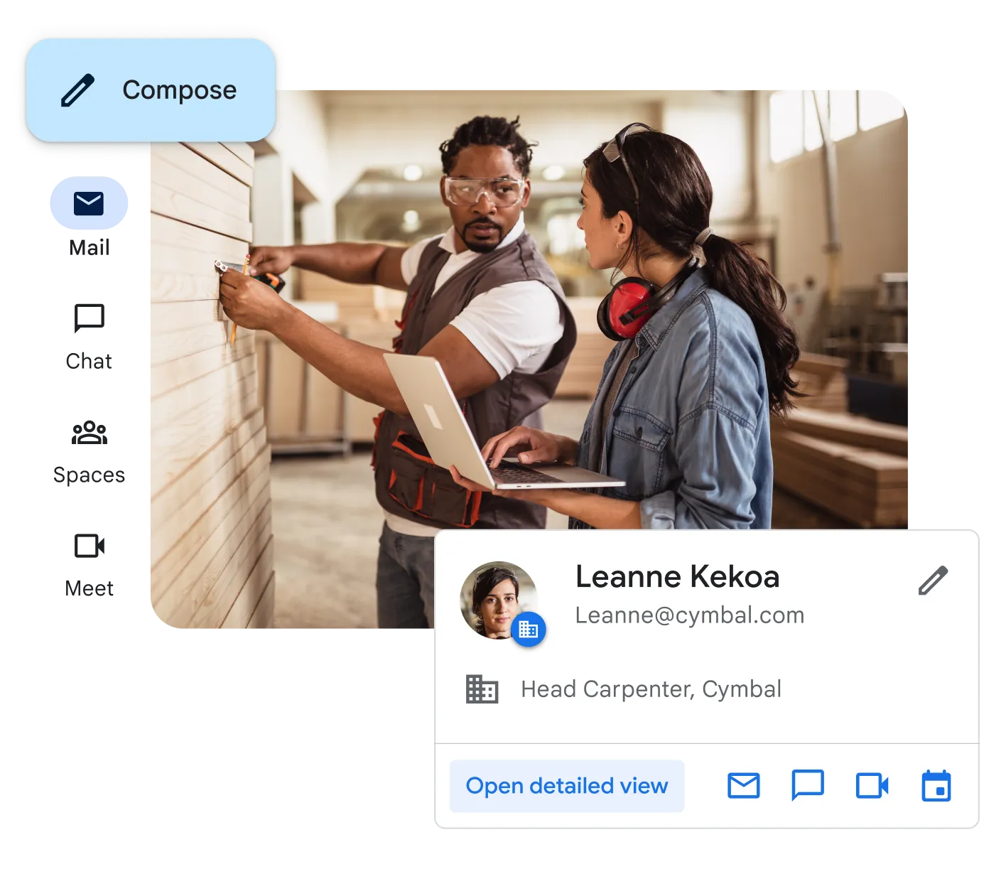 Gmail connecting with other Workspace apps