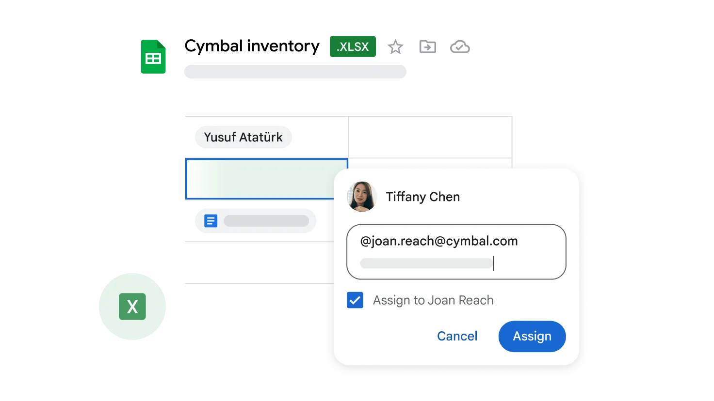 Editing Excel files in Google Sheets