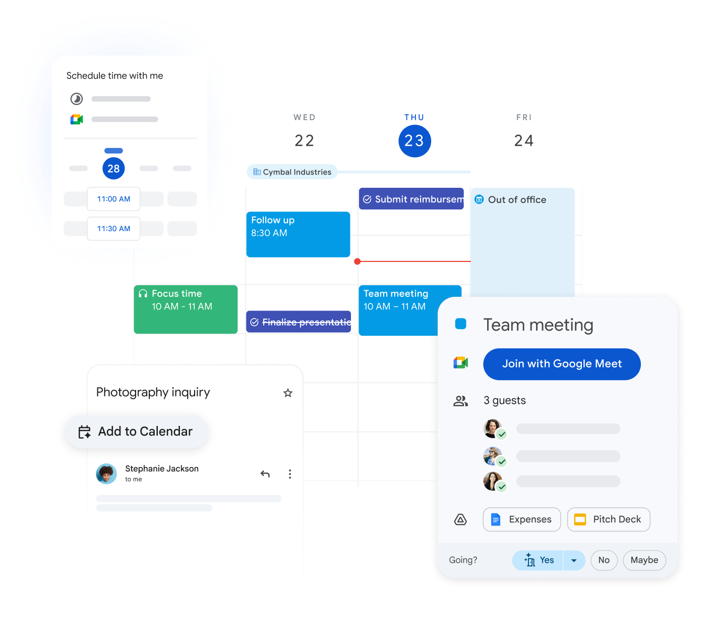 Google Calendar Dashboard and Meeting Scheduling